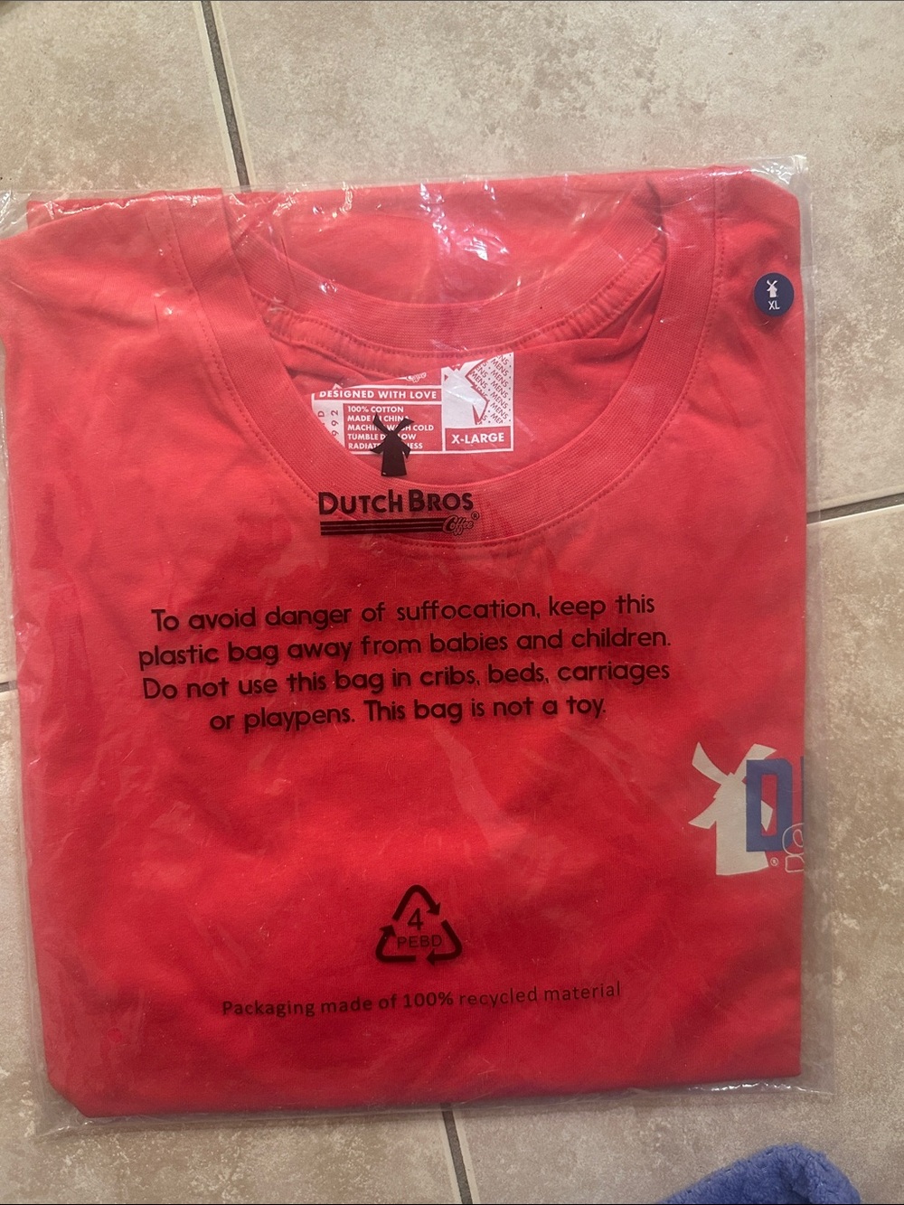 Dutch Bros Red Short Sleeve Tee with Logo
